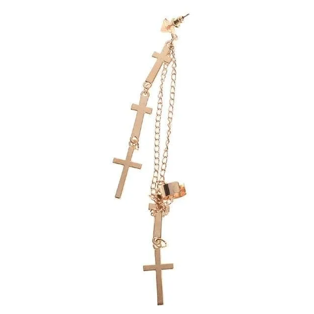 Boho Bohemian Cross Earrings