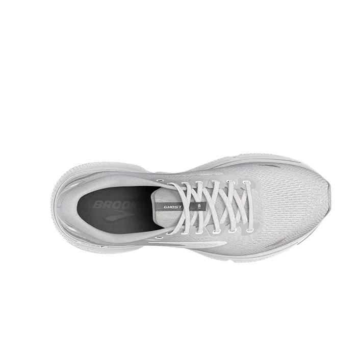 Brooks Womens Ghost 15 Wide Running Shoes - Grey Color