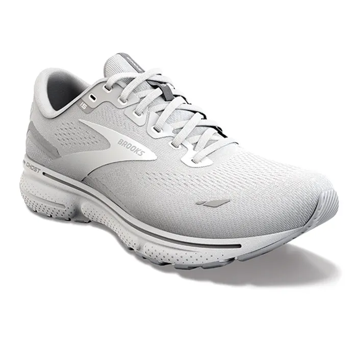 Brooks Womens Ghost 15 Wide Running Shoes - Grey Color
