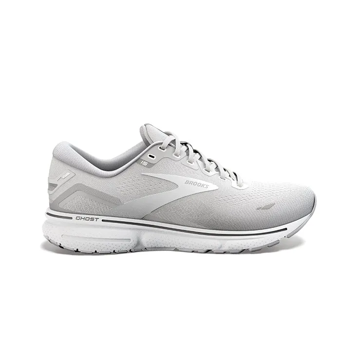 Brooks Womens Ghost 15 Wide Running Shoes - Grey Color
