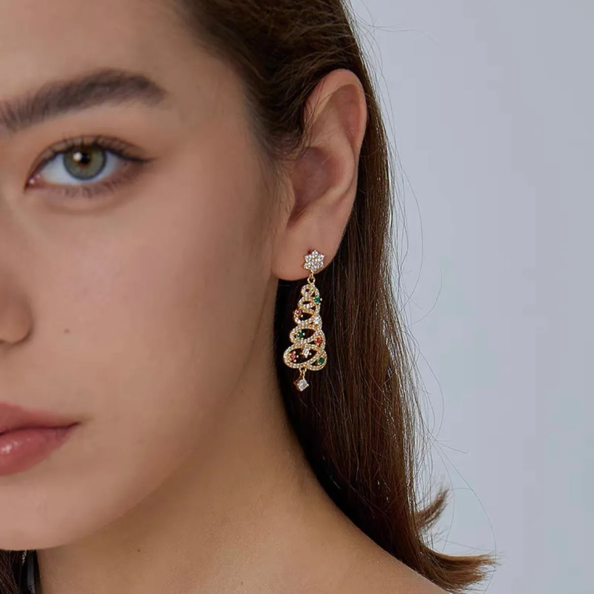 CHRISTMAS HOT SALESHINY CHRISTMAS TREE EARRINGS
