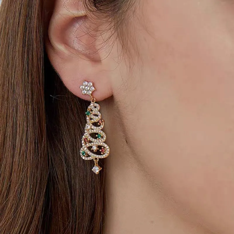 CHRISTMAS HOT SALESHINY CHRISTMAS TREE EARRINGS