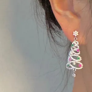 CHRISTMAS HOT SALESHINY CHRISTMAS TREE EARRINGS