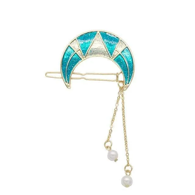 Crystal Moon Hair Clip