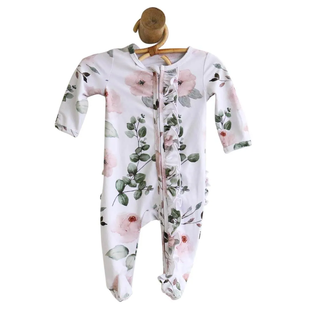 Girl Ruffle Zipper Footies | Best Sellers