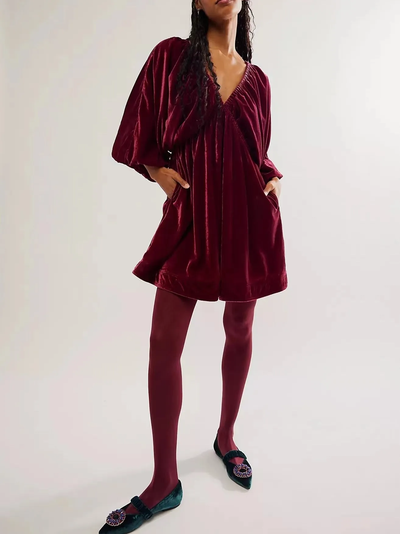 HOT SALE 49% OFF - Portia Velvet Mini Dress