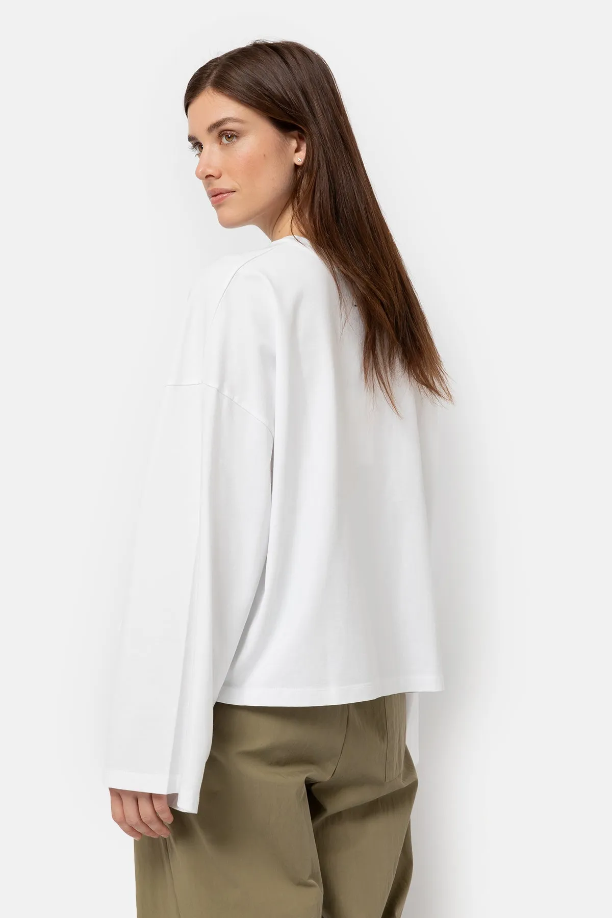 Kid Oversized Longsleeve T-Shirt | White