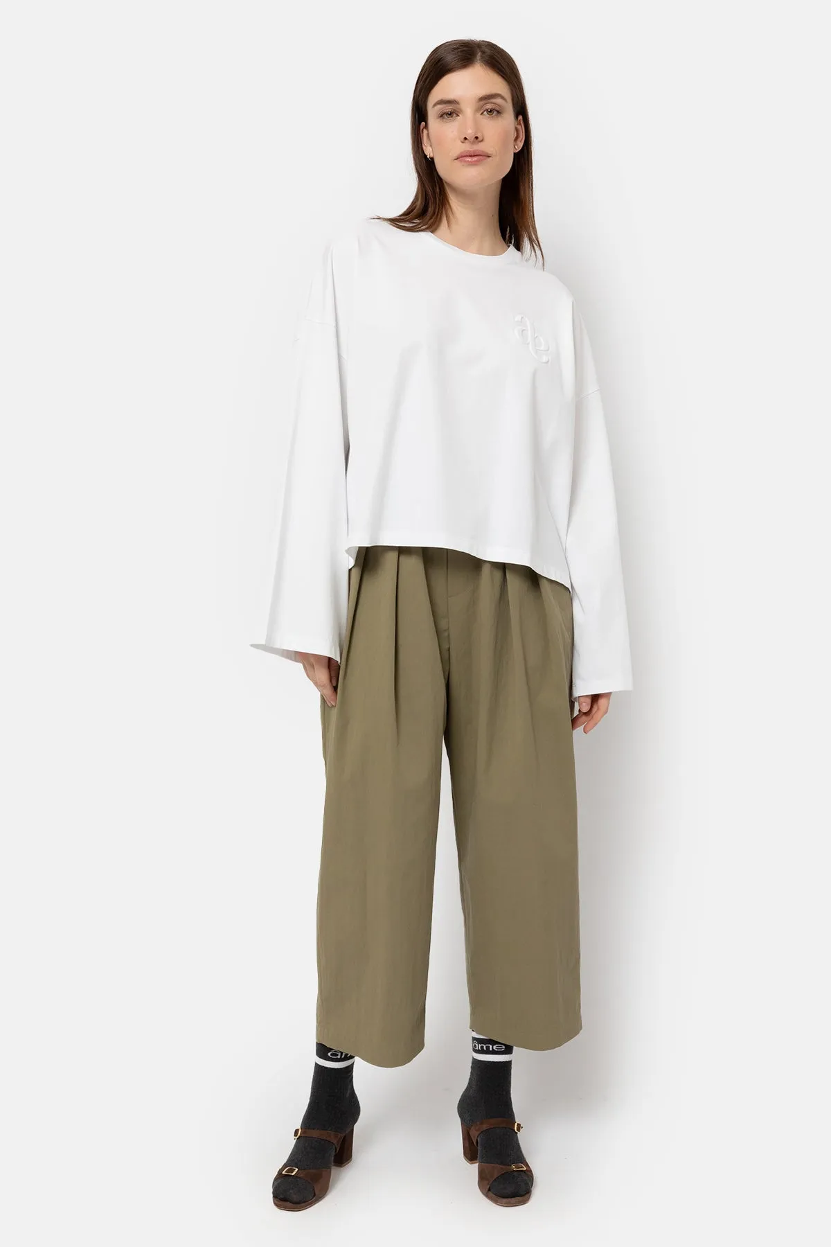 Kid Oversized Longsleeve T-Shirt | White