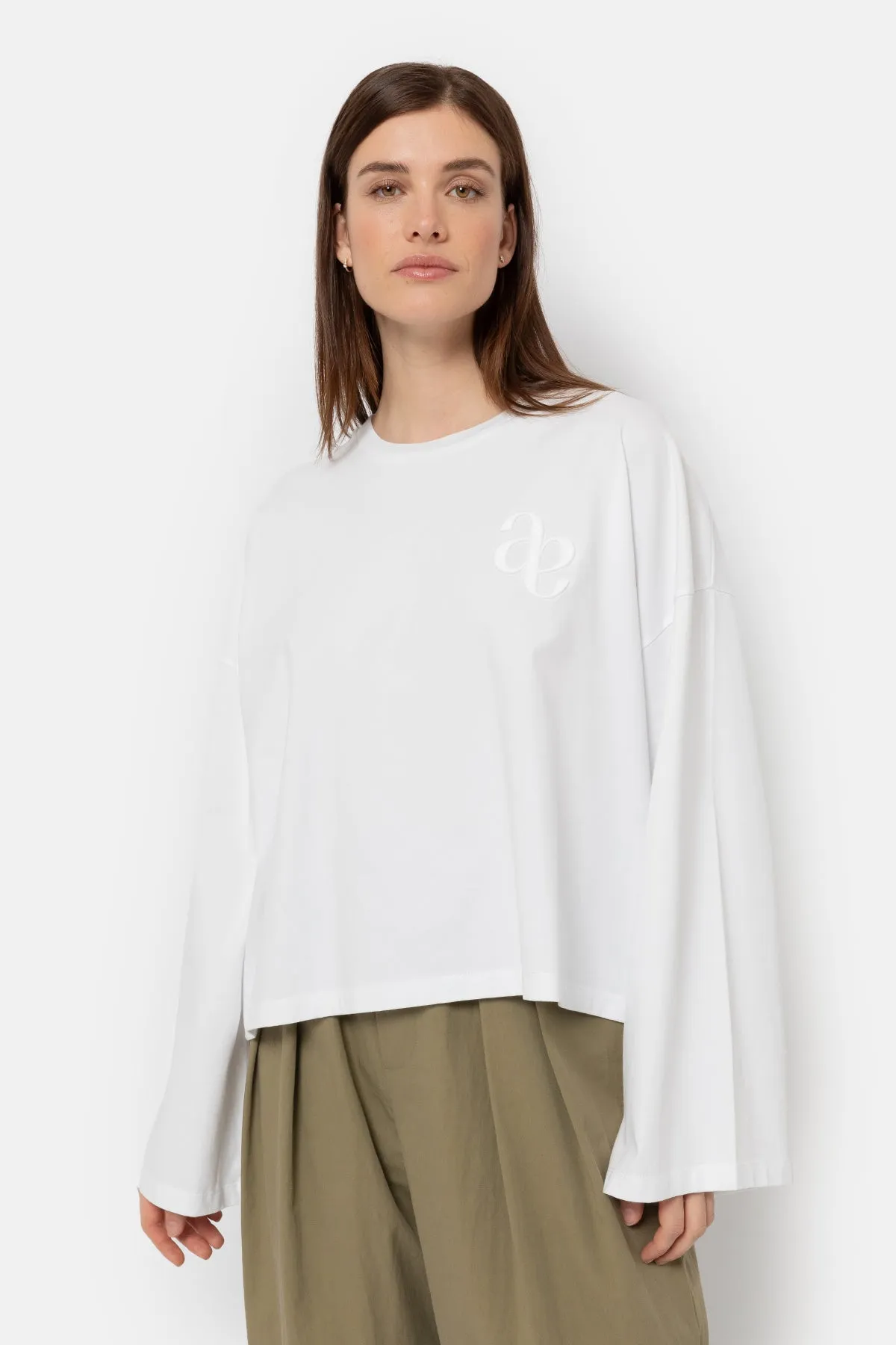 Kid Oversized Longsleeve T-Shirt | White