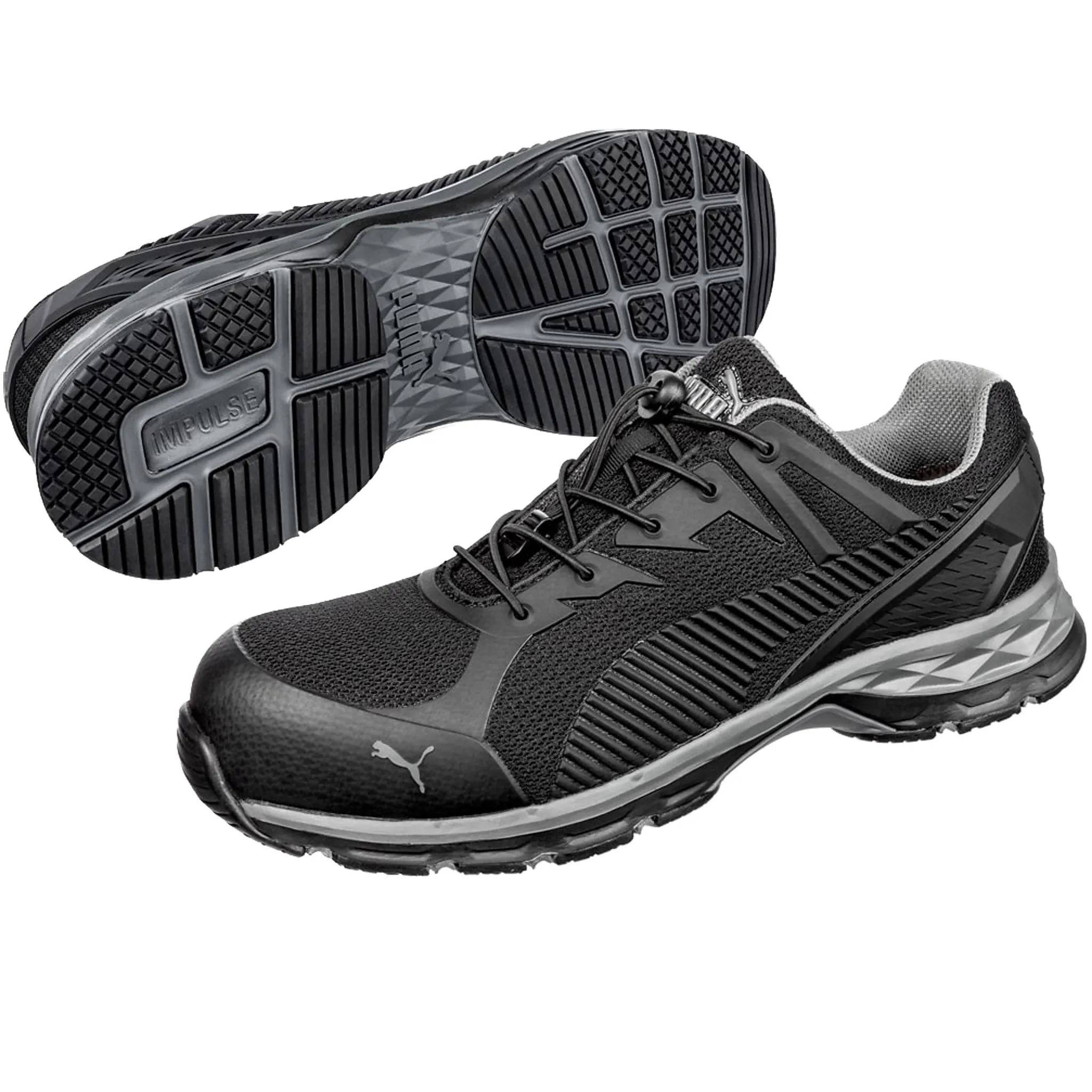 Puma Men's 643835 Fuse Motion 2.0 Black Low SD ASTM Safety Composite Toe Work Shoes